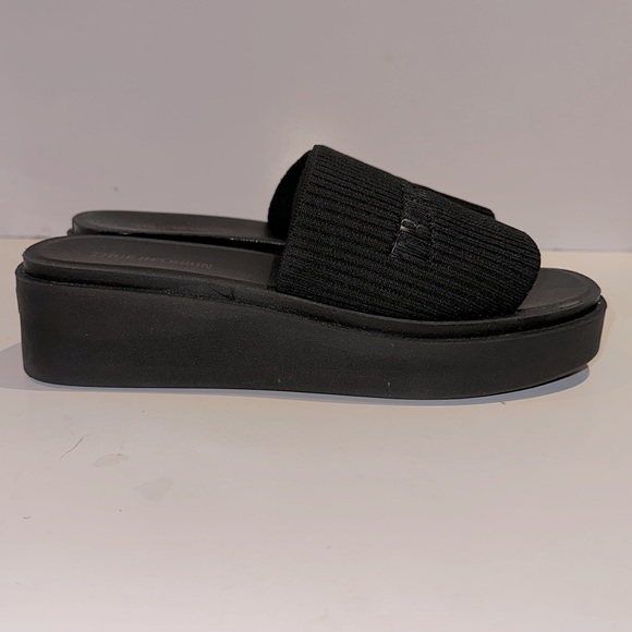 True Religion Jann Women’s Black Platform Sandals/Sz:8.5 - Picture 3 of 6